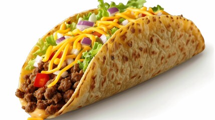 High quality detailed photograph capturing a complete authentic Mexican burrito meal on a pure white background