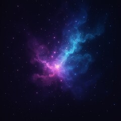 Naklejka premium Colorful nebula shining in the deep space with million stars