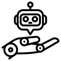 Fototapeta premium Robot Assistant Icon