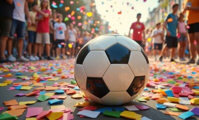 Soccer ball celebrates joyous event