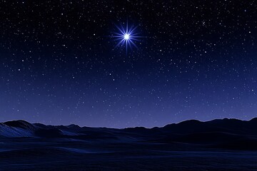 Starry Night Landscape: A Celestial View