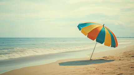 Scenery view of tropical beach in summer with calm and cozy vibe, Landscape view of tropical island with clear sea water, Nice view beach in summer, Tourist spot beach in holiday and vacation in Asia.