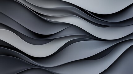 Obraz premium Modern Abstract Artwork Featuring Deep Charcoal Tones Merging With Pearl White In A Soft Gradient Mesh Pattern