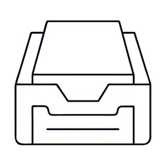Icon of a Paper Tray for Office Organization  