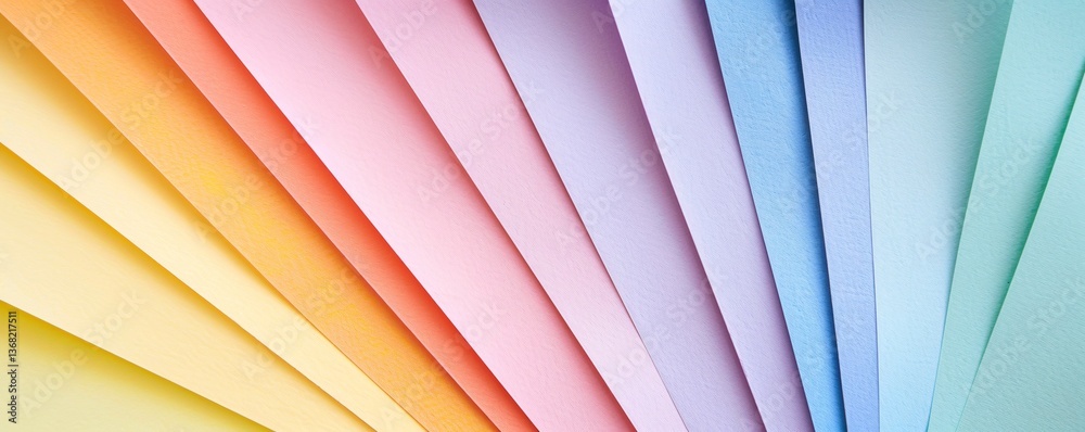 Poster pastel colored abstract background created with colorful paper