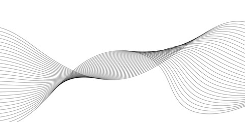 Vector black and white wave line. abstract business line