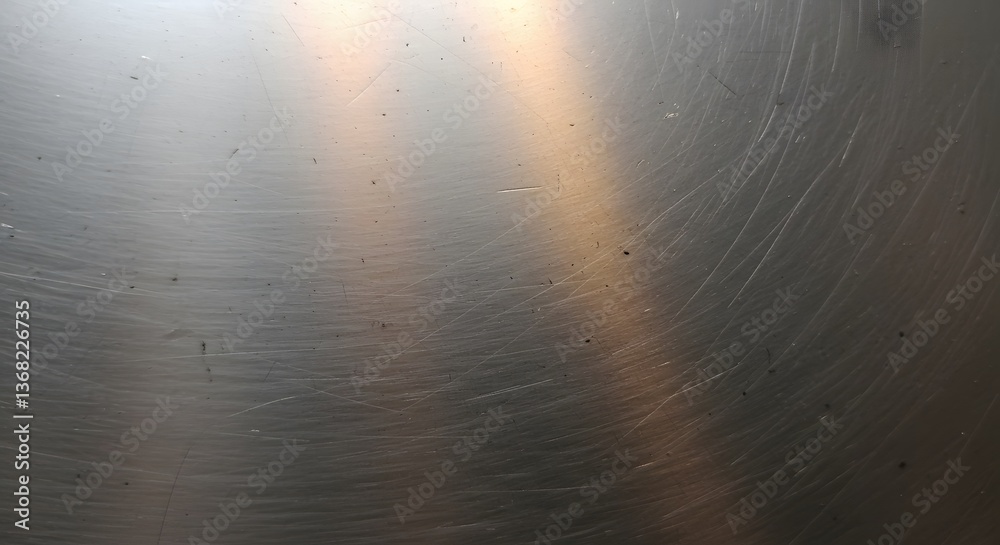 Poster scratched metal surface abstract background with light reflections