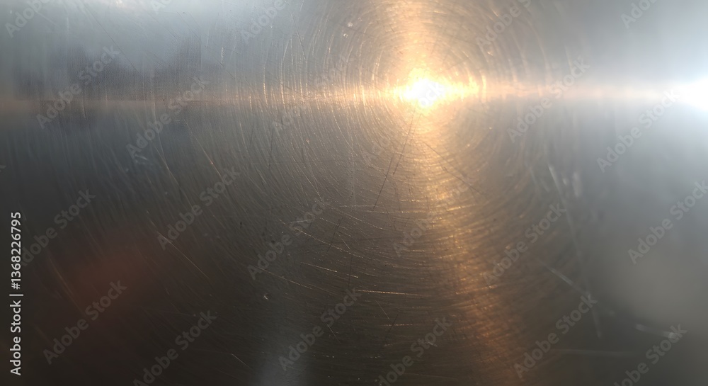 Poster brushed metal texture showing concentric circles and surface scratches