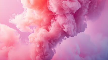 Fototapeta premium Gradient backgrounds velvet tone. A vibrant blend of pink and soft cloud-like formations, creating an ethereal and dreamy atmosphere.