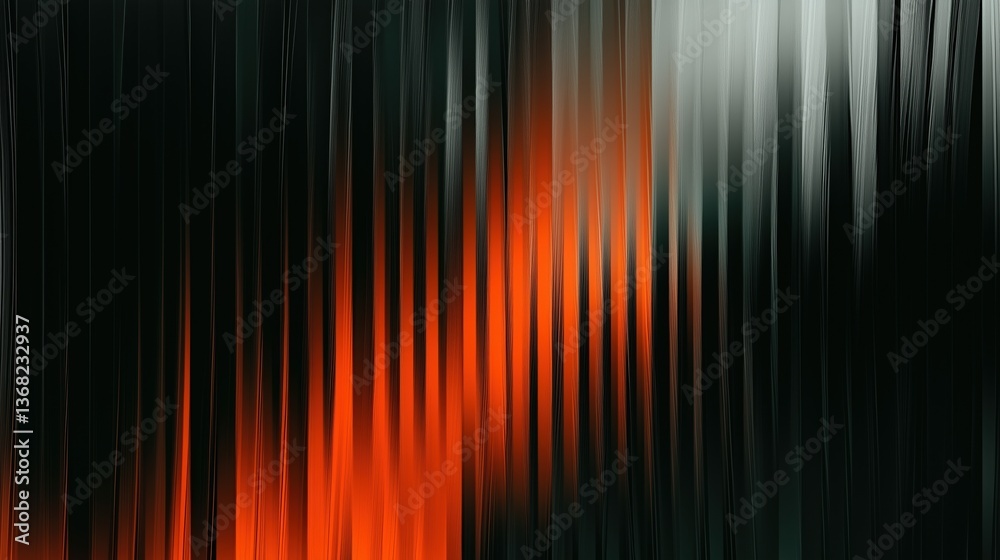 Poster dark mode wallpaper with gradient orange and black color transitions, grainy texture featuring verti