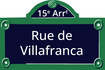 15e Arrt, Elegant Parisian Street Sign