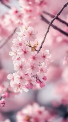 Obraz premium Cherry Blossoms in Full Bloom