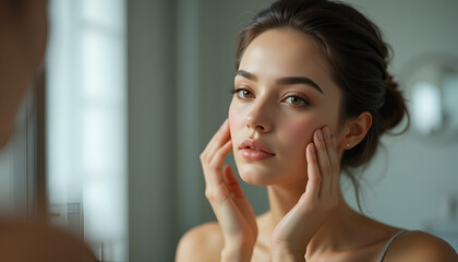 7️⃣ "Minimalist Skincare Routine – Woman Applying Serum in Front of a Mirror" – Fresh, natural lighting, soft focus. (Best for beauty brands & skincare ads)
