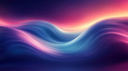 Fototapeta premium Abstract cosmic waves, vibrant colors, night sky, design background