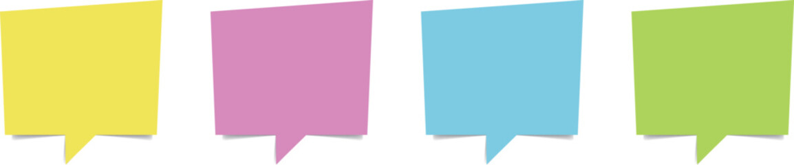 カラフルな吹き出しのふせんセット