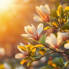 Fototapeta premium A floral close-up reveals the detailed beauty of natural textures in spring.