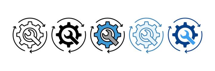Asset Management  Icon Set Multiple Style Collection