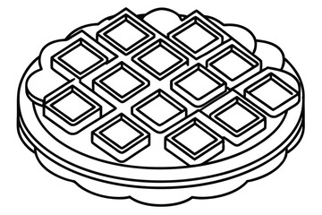 Waffles Line Art Illustration A Beautiful Minimalist Piece