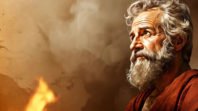 Prophet of God the preacher and author of New Testament epistles of the Bible 4K