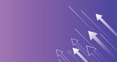 Modern creative economy investment arrow up illustration background