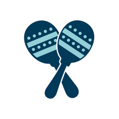 Vector Illustration of Maracas - Percussion Musical Instrument Icon