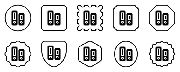 Editable file folder vector icon. Stationery, office, archive. Part of a big icon set family. Perfect for web and app interfaces, presentations, infographics, etc