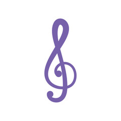 Fototapeta premium Vector Illustration of a Treble Clef - Musical Symbol Icon