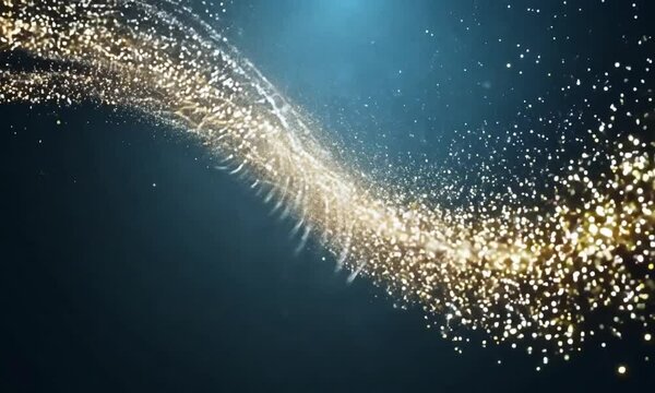 Holyday star dust trail spiral particle effect animation.