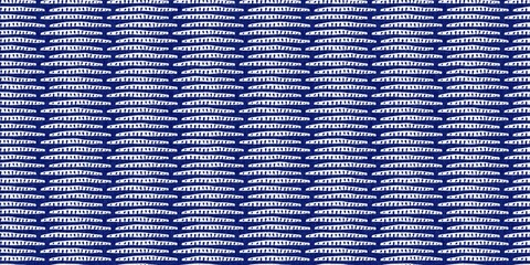 Japanese indigo geometric seamless border. Irregular washed batik hand drawn textile for blue white banner.