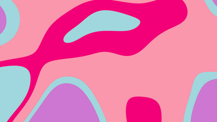 Abstract Colorful Organic Shapes Background with Pink and Blue Tones