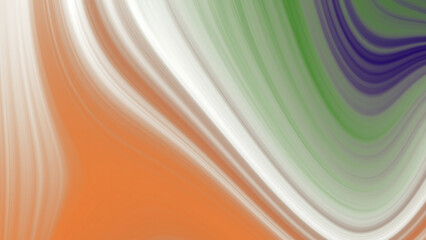 Smooth Abstract Gradient Curves with Orange White and Green Tones