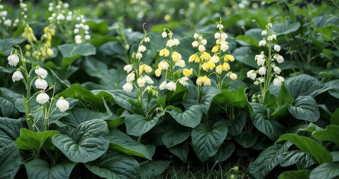 Common bean flowers in the garden's open ground.