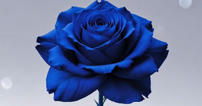 Dark blue blossom against a white isolated background for design purposes. Close-up. Nature. Blue flower separated on a white backdrop in detail. Color variations.