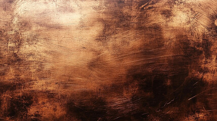 scratched bronze alloy metal surface with a grunge texture, symbolizing resilience, history, and industrial strength. The worn details reflect time's passage and raw, modern aesthetics