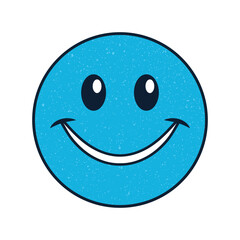 Fototapeta premium Classic Smiley Face Minimalist Cartoon Design