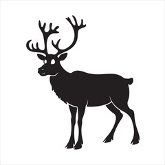 Reindeer black silhouette
