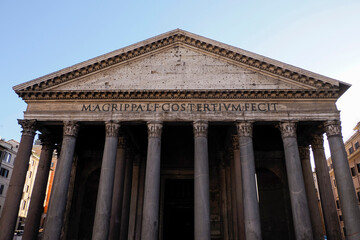 pantheon Piazza della rotonda rome detail