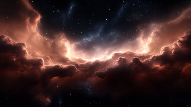 Fototapeta Cosmic wonders of the universe a celestial journey through space captivating nebulae in the night sky
