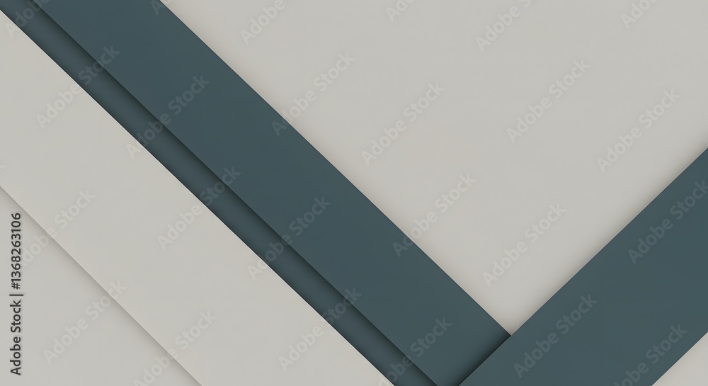 Poster Geometric shapes overlapping in neutral tones abstract background
