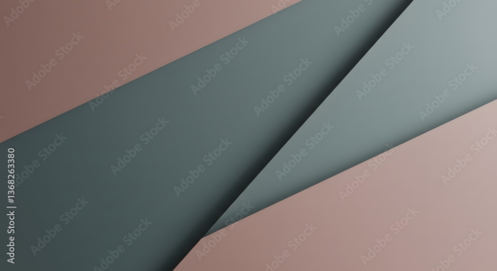 Aufkleber layered material design background in brown and teal for presentations