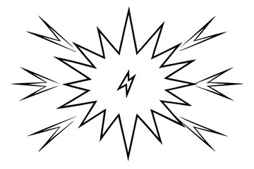 Obraz premium Voltsurge Burst Line Art Illustration Dynamic Design Focus
