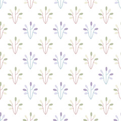 A repeatable seamless design with pure herbal elements for a delicate effect.