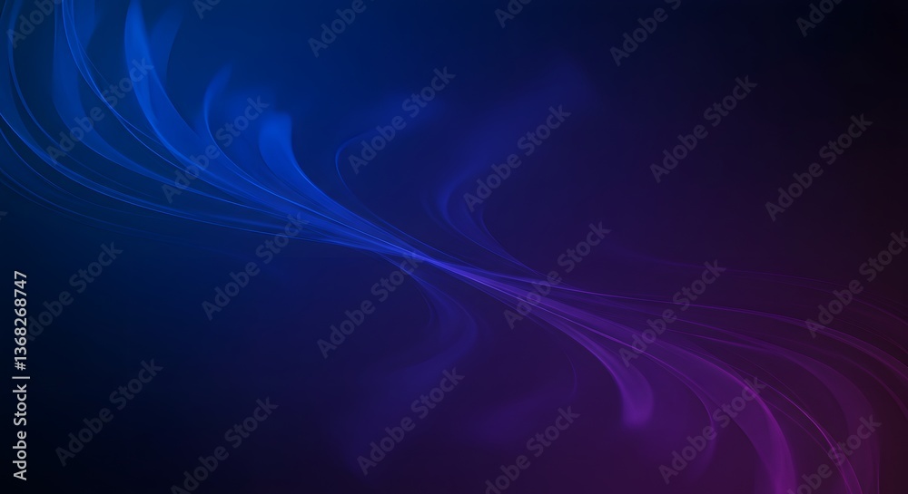 Aufkleber flowing abstract wave background in blue and purple gradient style