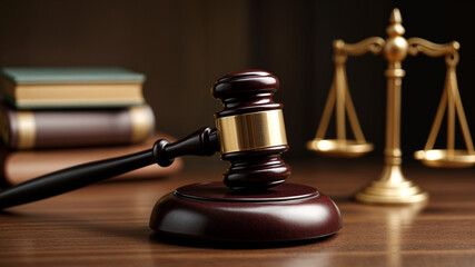 gavel and book