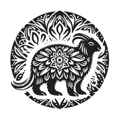 Black Color Moa Silhouette Vector Illustration, Solid White Background