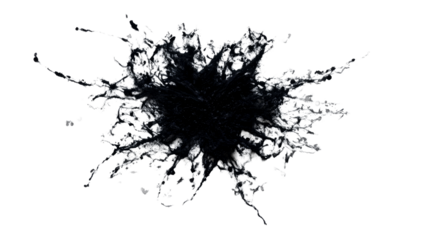 Ink blot explosion illustration artwork graphic design, cut out transparent