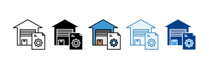 Inventory Control  Icon Set Multiple Style Collection