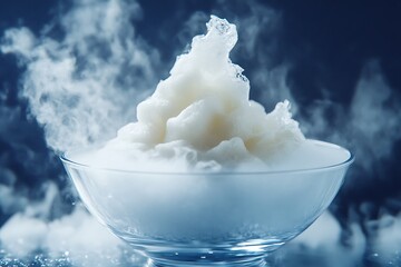 Dry Ice Experiment in a Glass Bowl