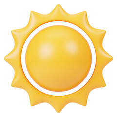 Sun 3D Icon Illustration 