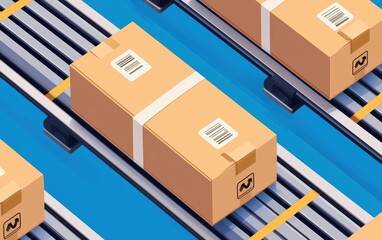 AI-powered order management system optimizing packaging sizes to reduce waste and minimize CO  impact per unit shipped